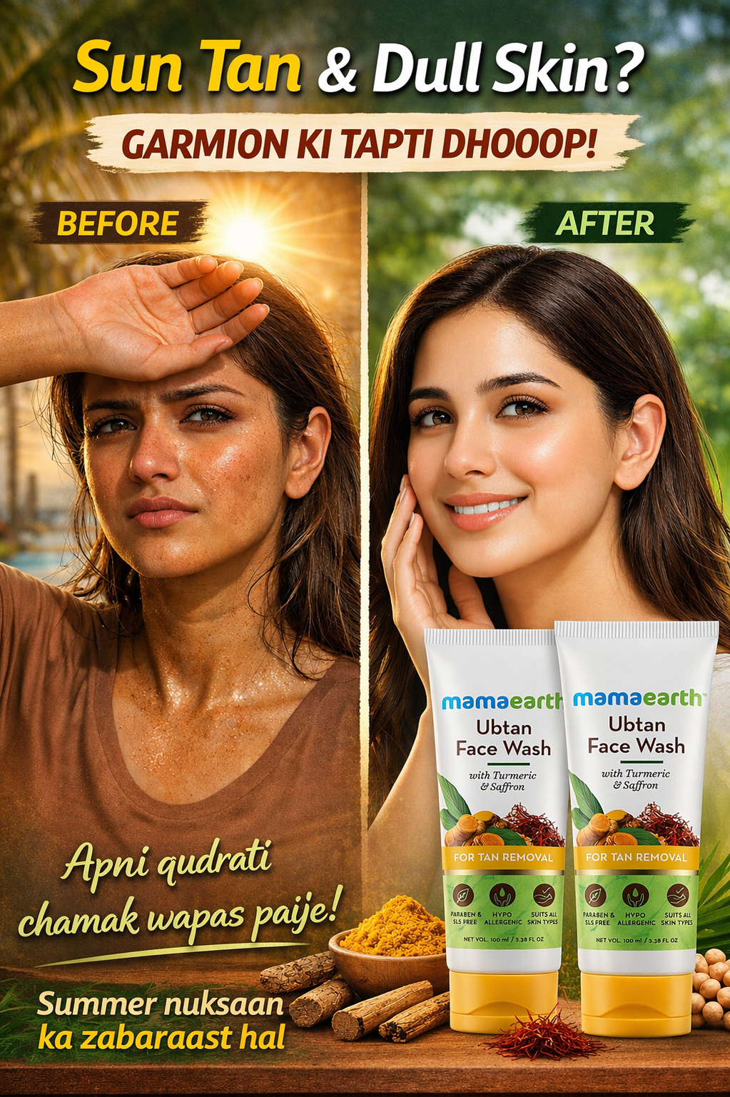 Mamaearth Ubtan Face Wash (Pack of 2)